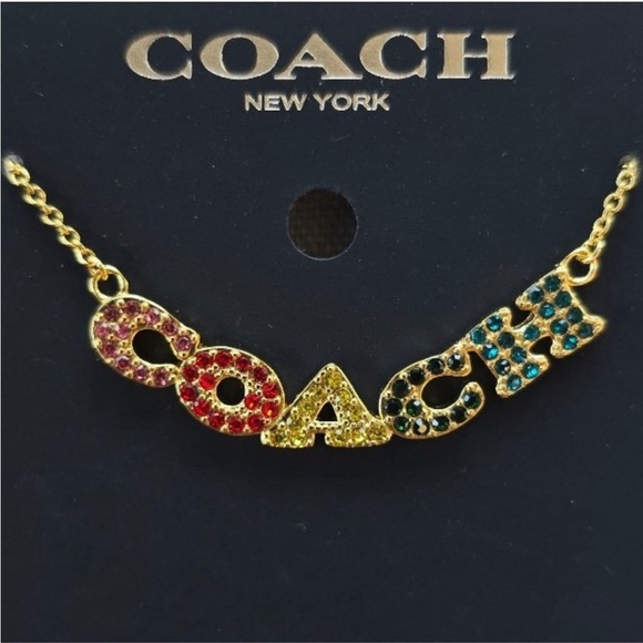 Coach Multicolored Necklace  16-18" NWT Dust Bag Included - Picture 1 of 3